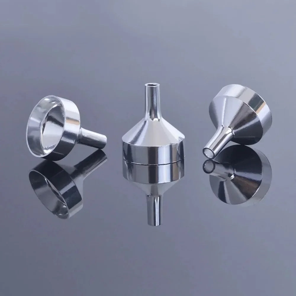 Stainless Steel Mini Funnel Kitchen Oil Liquid Detachable Filter Wide Qme