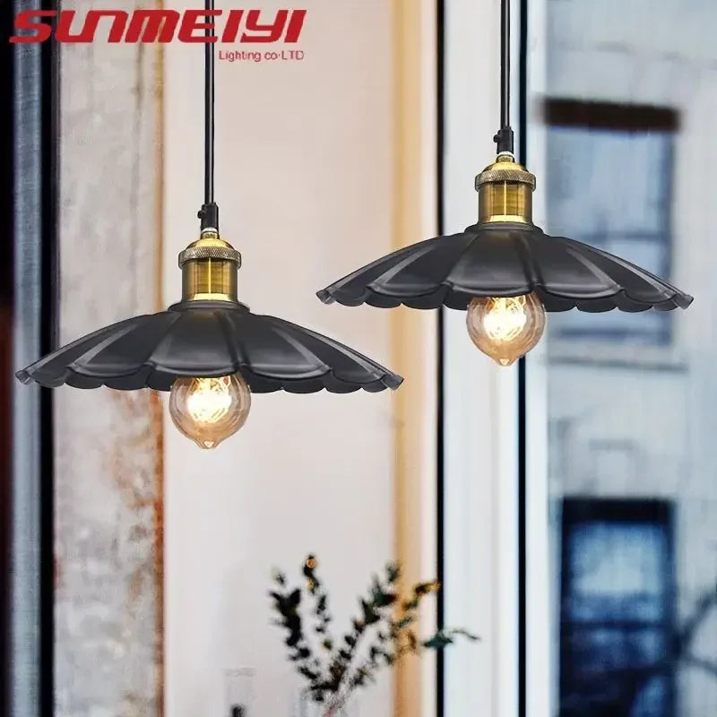 Vintage Pendant Light Loft Retro Chandelier Pendant Lamp E27 Base Industrial Hanging Light Edison Home Lighting for Living Room Qme