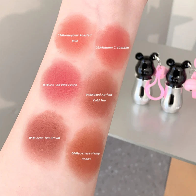 Gege Bear Sweet Pendant Lipstick Matte Mirror Textures Watery Qme