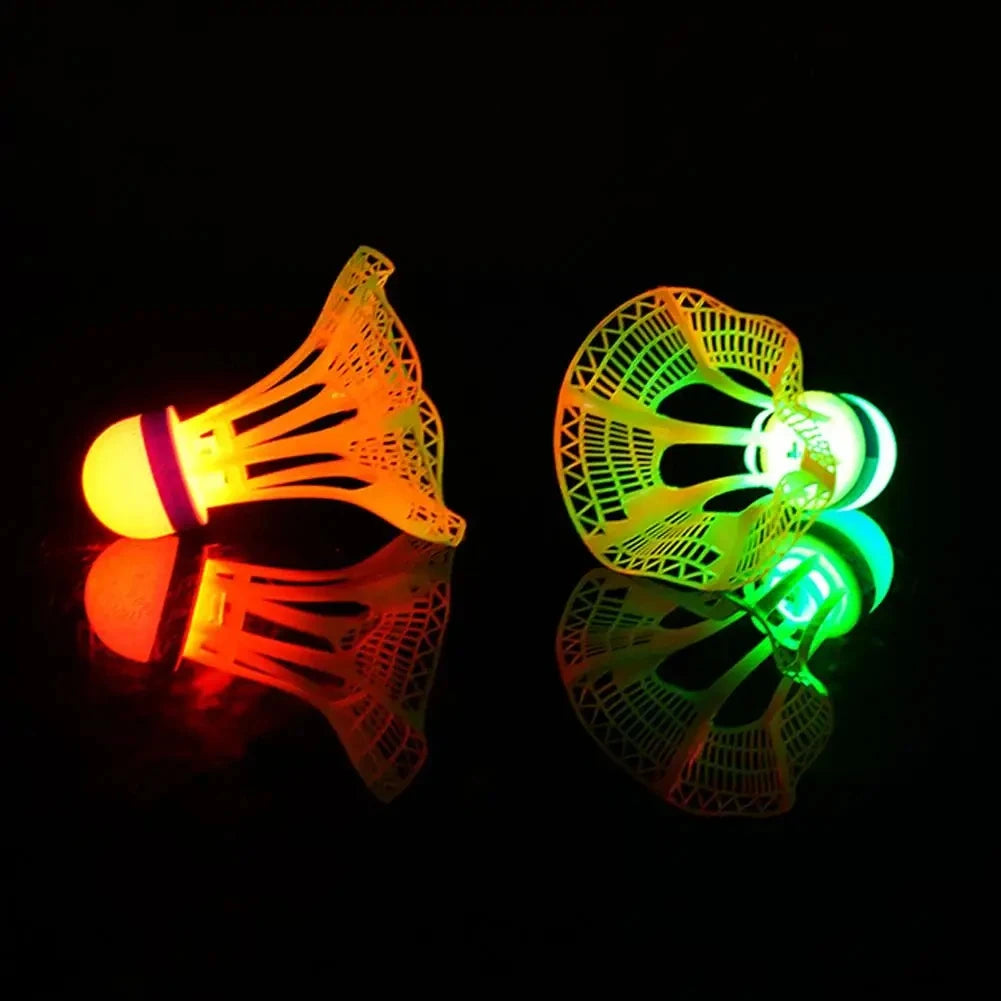 Glow-in-the-Dark LED Badminton Shuttlecocks (1/2/5 Packs): Windproof Design for Practice & Nighttime Play Qme