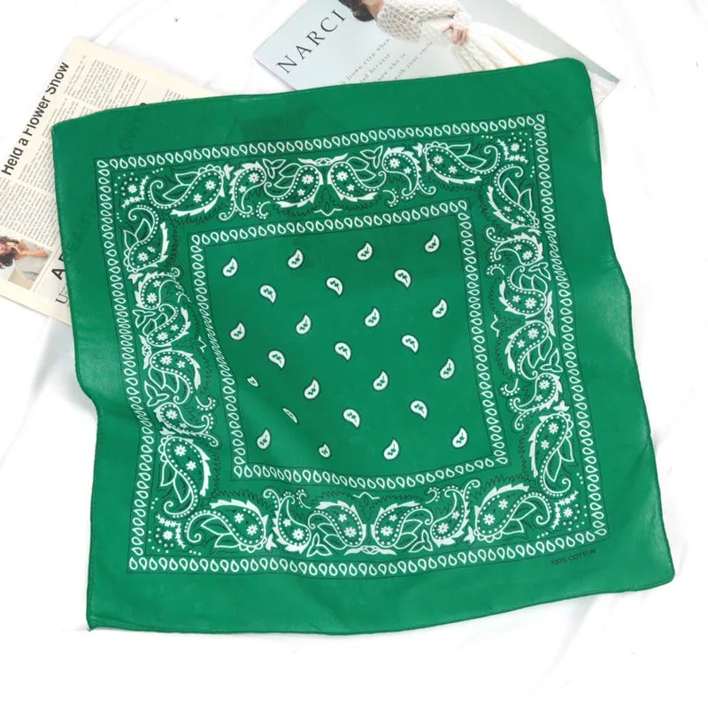 Unisex Hijab Men Women Black Cotton Bandana Hairband Cowboy Biker Qme A-8