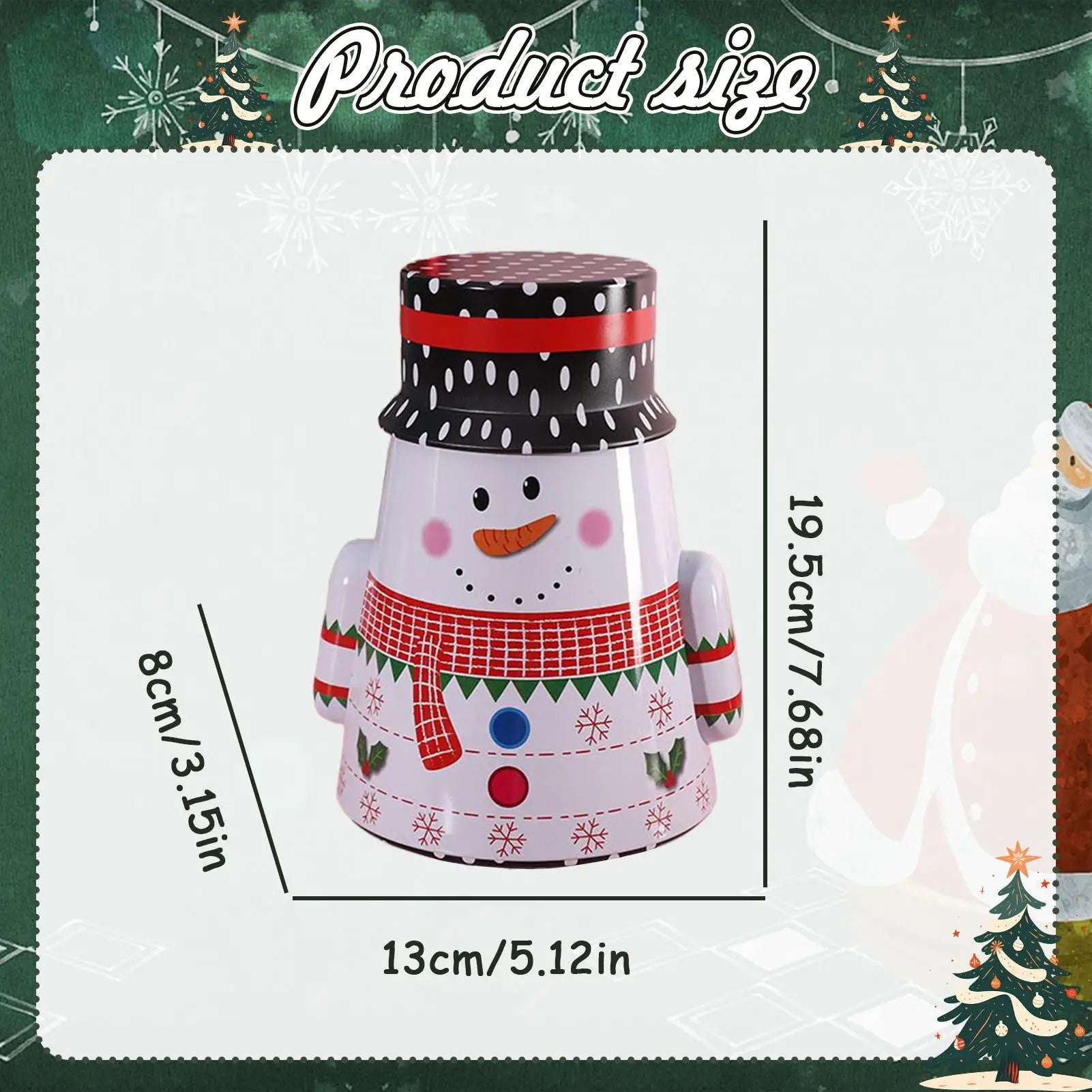 Christmas Jars Airtight Food Storage Container Decorations Snack Qme