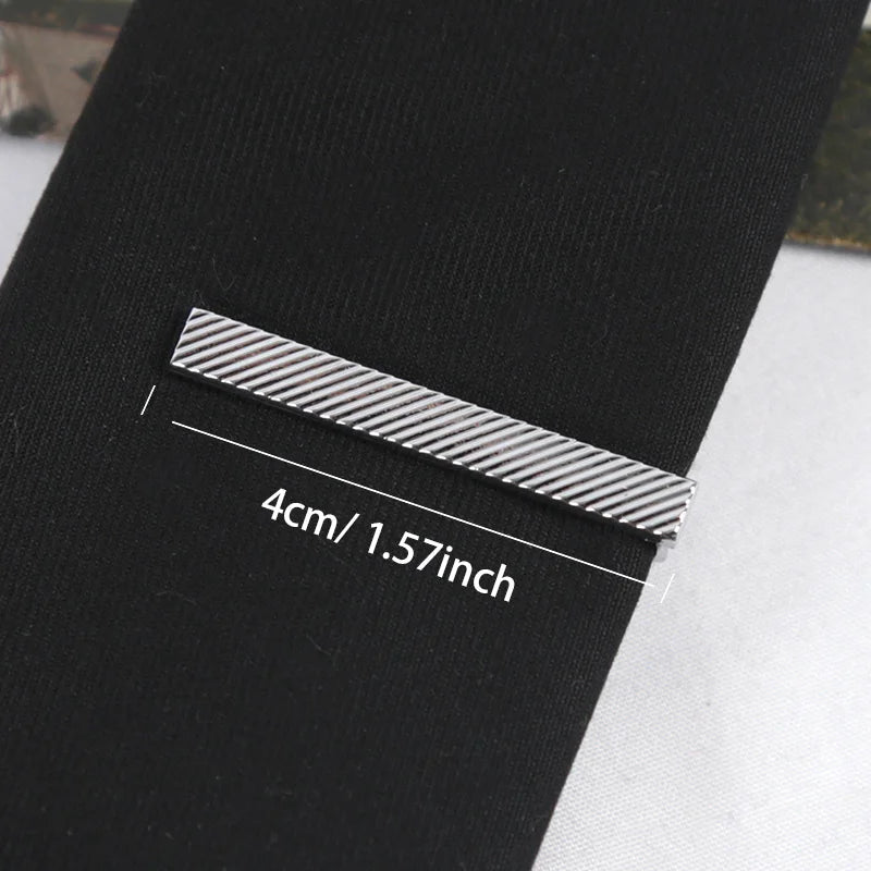 Necktie Accessories Metal Tie Clips Silver Jewelry Fashion Pin Clasp Qme A1