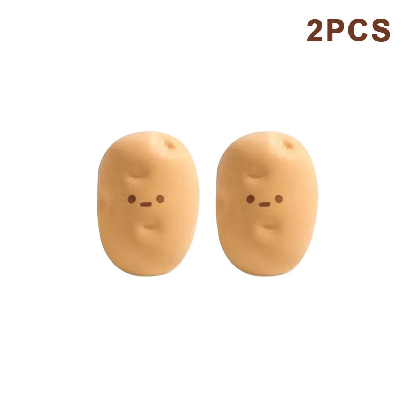 Creative Simulation Food Eraser Potato-shaped Model Children's Qme 2PCS