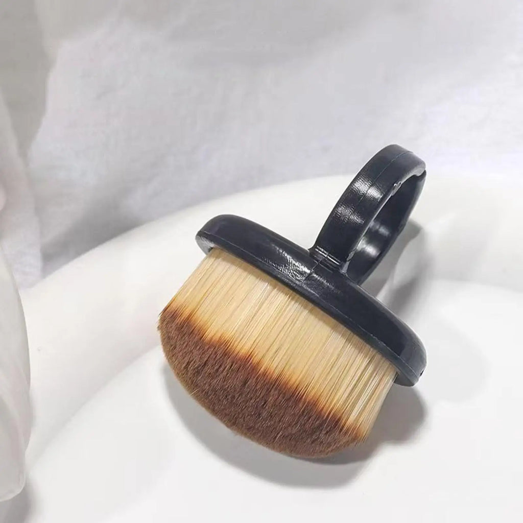 Finger Ring Cleaning Brush Finger Ring Nail Dust Brush for Nail and Toenail Soft Manicure Duster Tools for Home Salon Indoor Qme