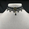 Gothic Punk Steampunk Necklace Christmas Ribbon Lace Choker Collar Necklace Qme A3
