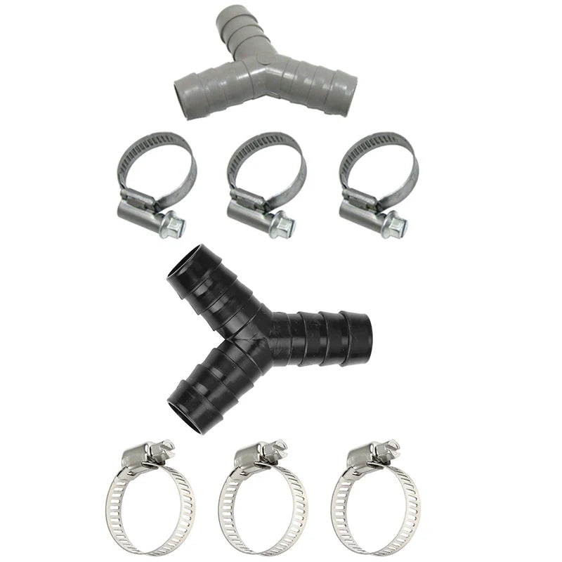 Three-way Adapter Washing Machine Drain Hose Y-type Reducer Plastic Qme