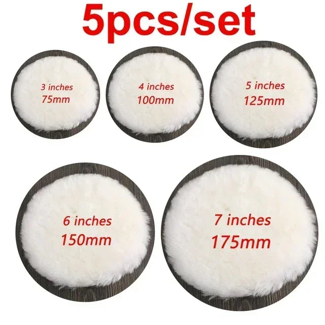 3/4/5/6/7 Inch Polishing Kit One Polishing Pad Car Waxing Sponge Disk Wool Wheel Auto Paint Care Polisher Pads for Car Polisher Qme 5pcs set