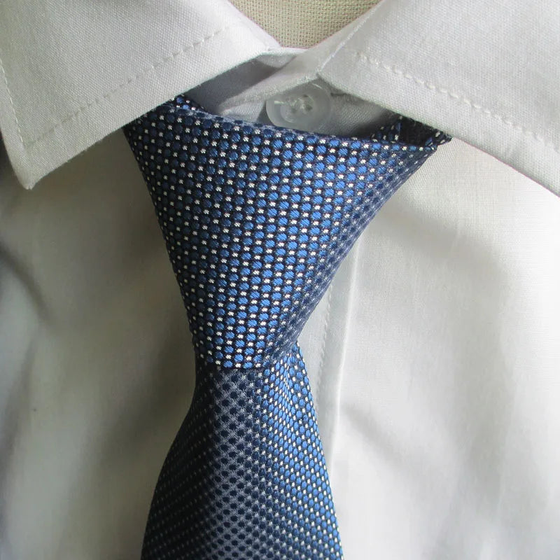 Zipper Tie Men Bridegroom Wedding Lazy Pre-tied Knoted Ties Stripe Qme color3 China Mainland