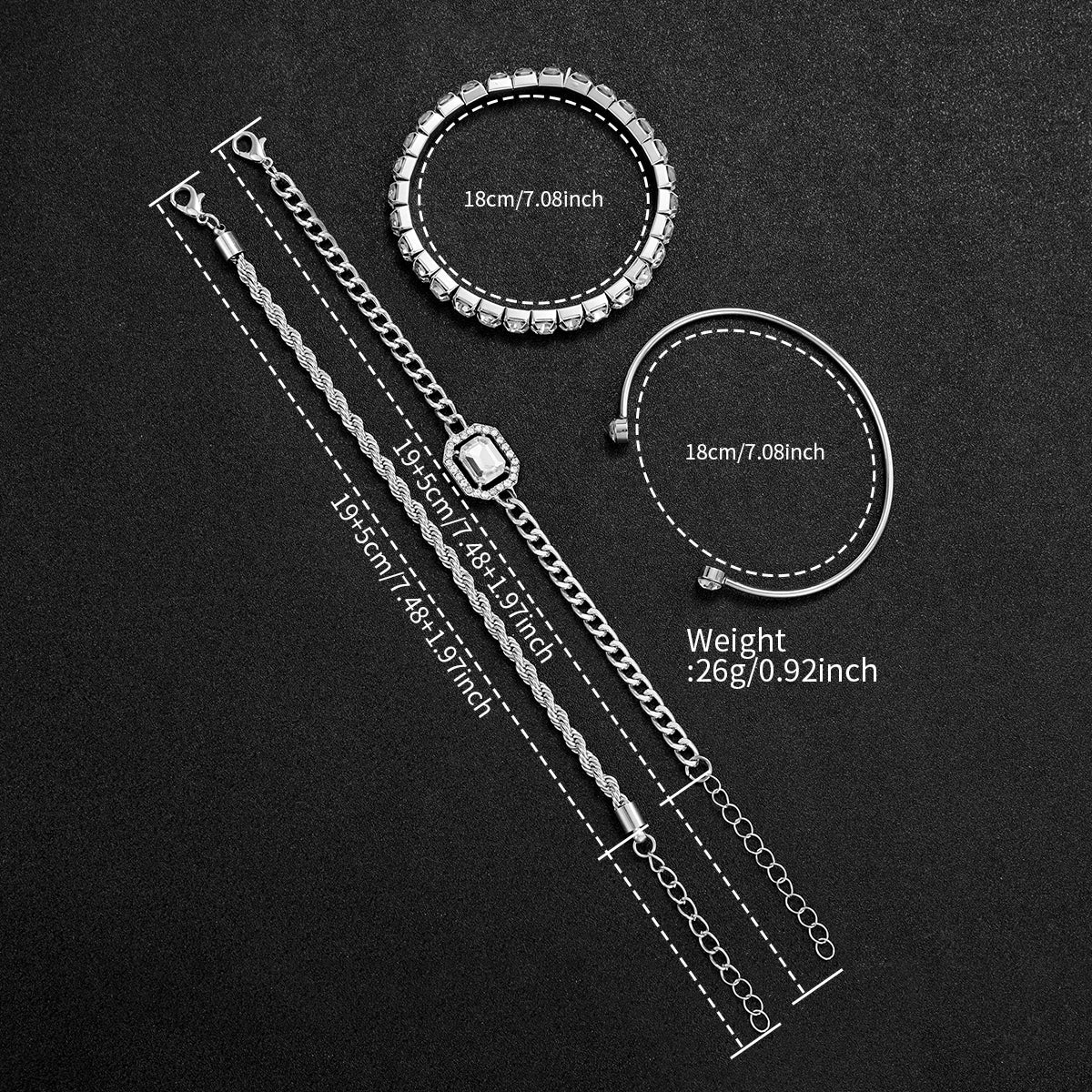5PCS/Set Luxury Rhinestone Women Watches Ladies Arabic Dial Quartz Wristwatch Bracelet Set Reloj Mujer (Without Box) Qme