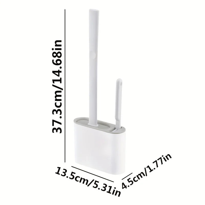 1 Toilet Cleaning Brush Soft Rubber Flat Head Base Qme