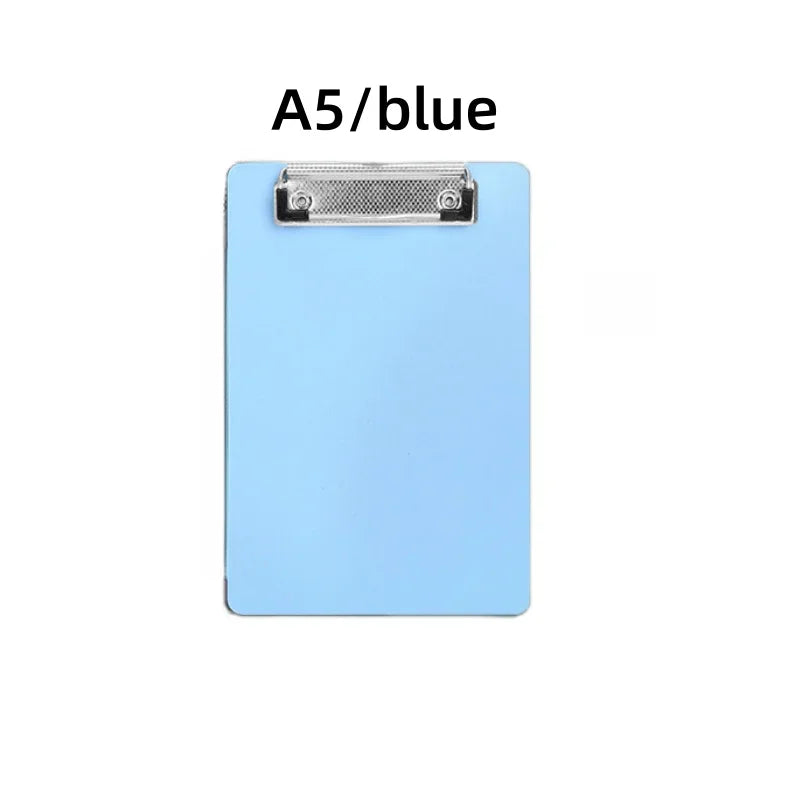 Simple A5 Bill Clipboard Memo Pad Clip Board Loose-leaf Notebook File Writing Pad Clamps Paper Holder Office School Supplies Qme Blue