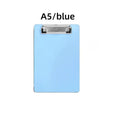 Simple A5 Bill Clipboard Memo Pad Clip Board Loose-leaf Notebook File Writing Pad Clamps Paper Holder Office School Supplies Qme Blue