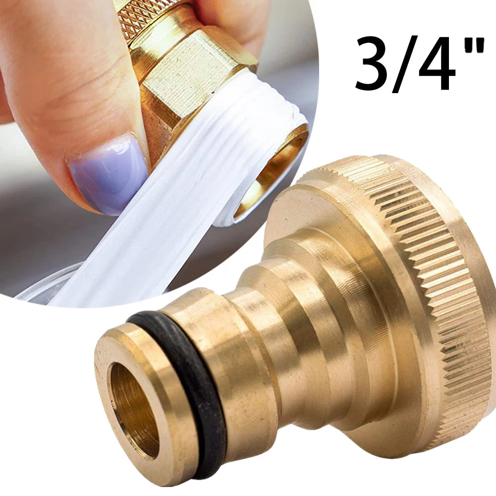Brass G3 Hose Quick Connector Water Stop Fitting Thread Tap Adaptor Qme