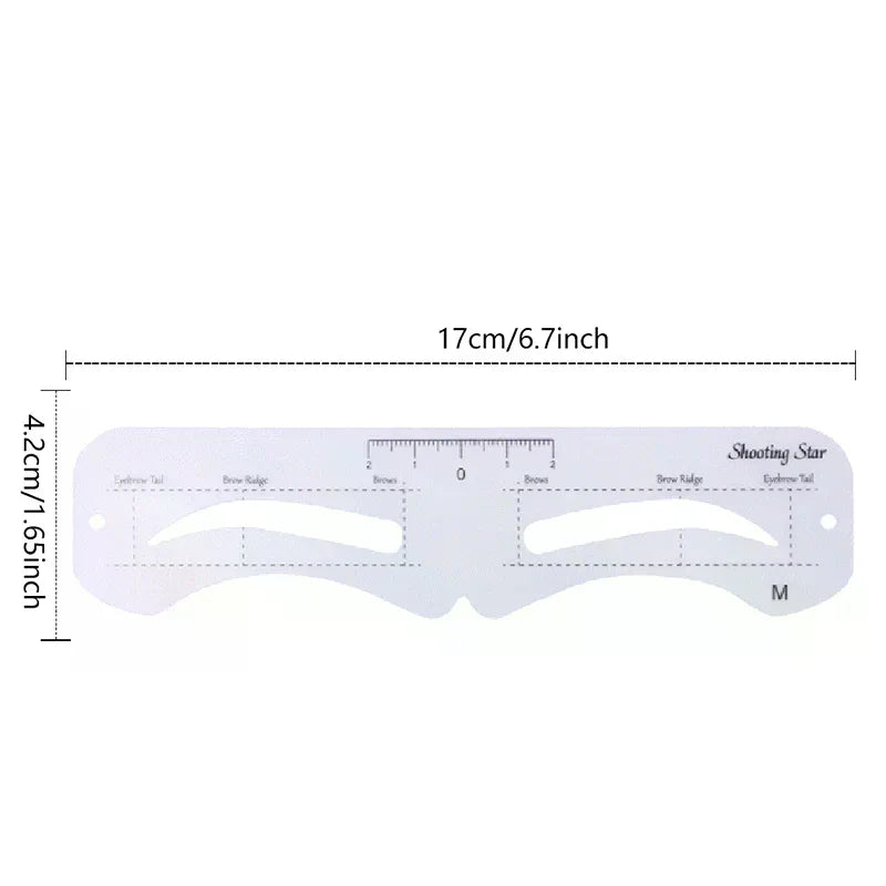 6 Fixable Eyebrow Stencil Grooming Shaper Template Reusable Stickers Qme