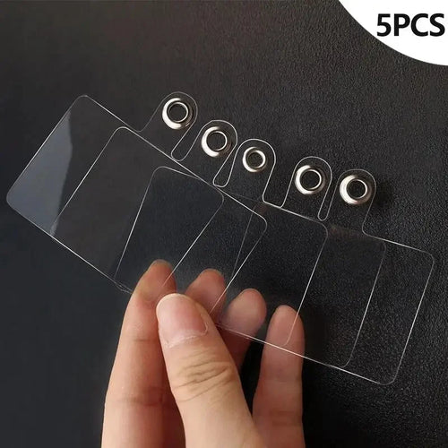 1/3/5/10Pcs Mobile Phone Anti-lost Lanyard Card Gasket Universal Transparent Tether Tabs Hole Hanging Strap Patches Lanyard Card Qme