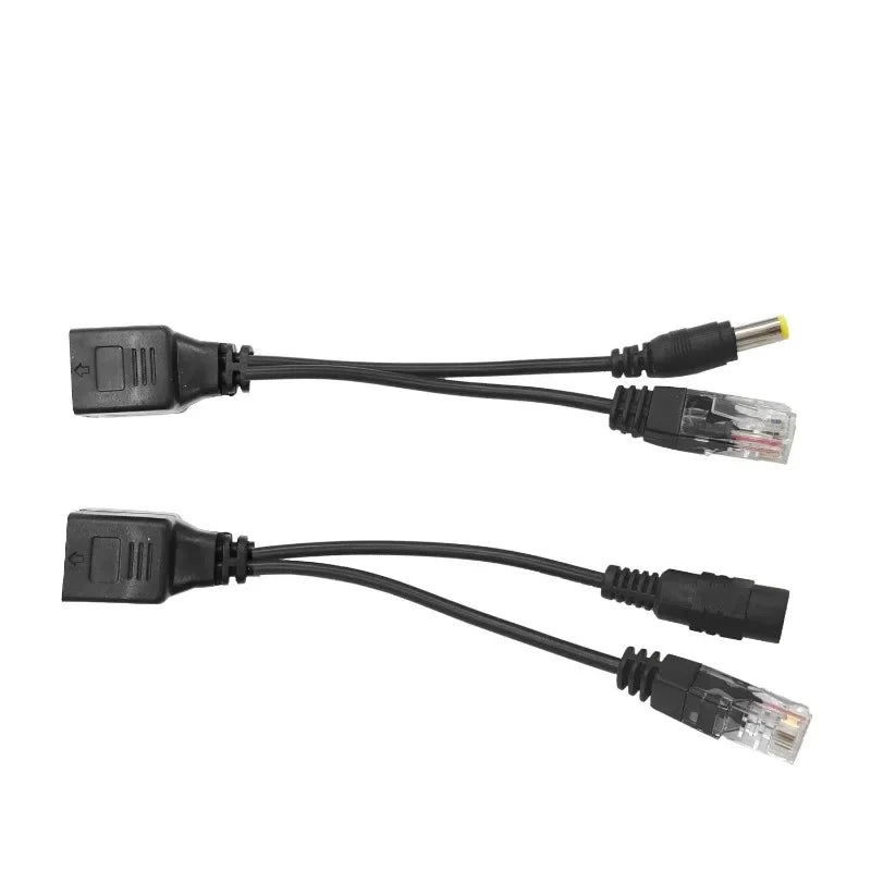 5pcs POE Spliter Waterprrof With Video And Power Adapter Cable RJ45 12V-48V Supply Module Injector for IP Camera Extender Qme
