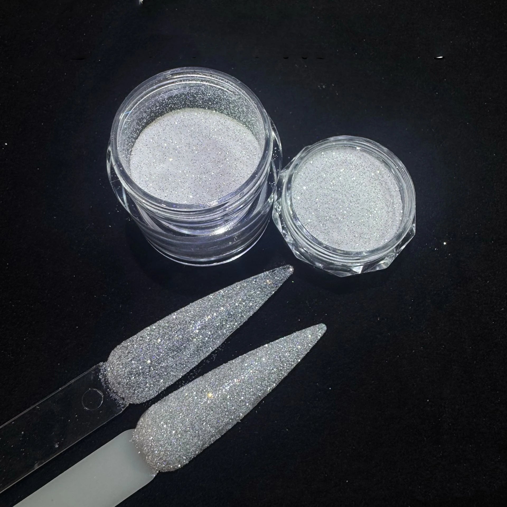 Galaxy Star Diamond Powder Aurora Chrome Nail Glitter Mix of White Sparkle Shiny Sequins for Nail Art Manicure Decorations 500g Qme