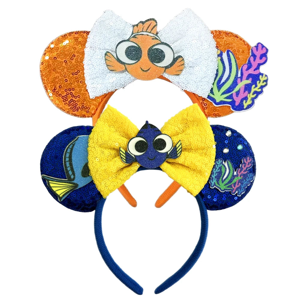 Newest Finding Nemo Inspired Mickey Ears Headband Party Cosplay Decoration Costume Party Gift For Girls/Adults Festival Headwear Qme Headband 12