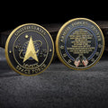 Golden Plated Heros Valor Prayer Courage US Space Force Challenge Qme 2PSC Gold Silver