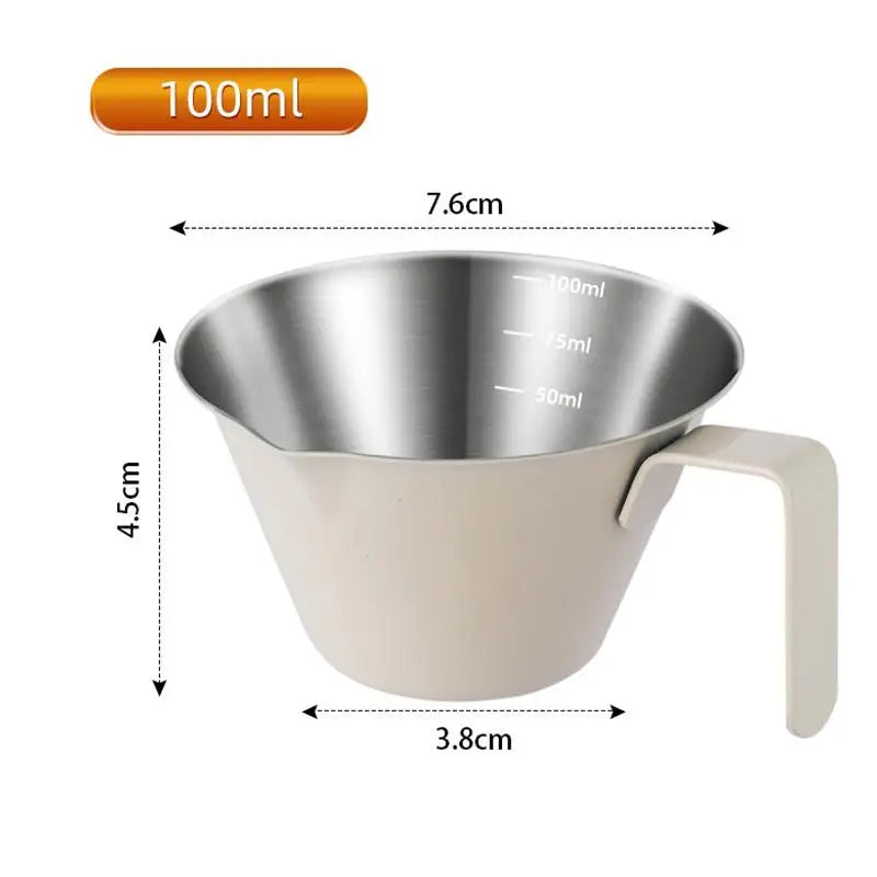 Stainless Steel Coffee Extraction Cup Scale Small Milk Spoon Making Qme A3