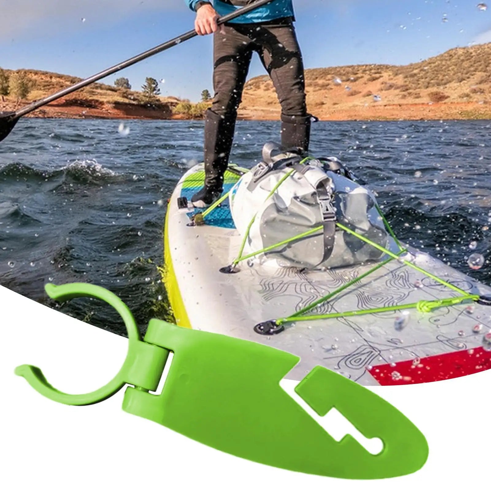 Paddle Board Clips Expandable Fix Clamps for Paddle Board Water Sports Supplies Fasten Clips for Boys Teens Men Golfers Dad Mom Qme