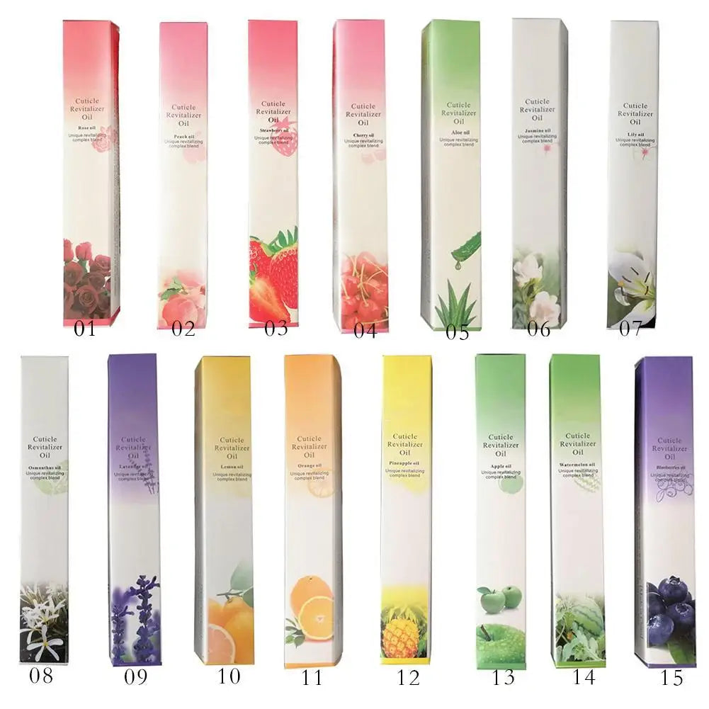 15Colors Fragrance Cuticle Oil For Nails Cuticle Oil Pen Nail Nutrition Oil Moist Repair Nail Care Pen For Nail Growth Treatment Qme