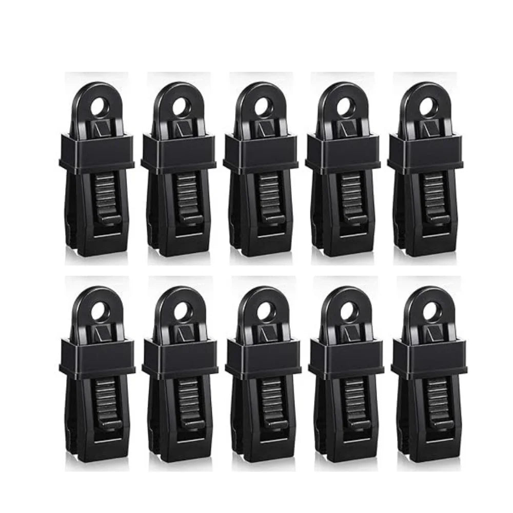 5/10/30/50pcs Camping Tent Windproof Fixing Clip Outdoor Canopy Tarpaulin Fixed Strap Hook Clip Camping Equipment Accessories Qme 10pcs