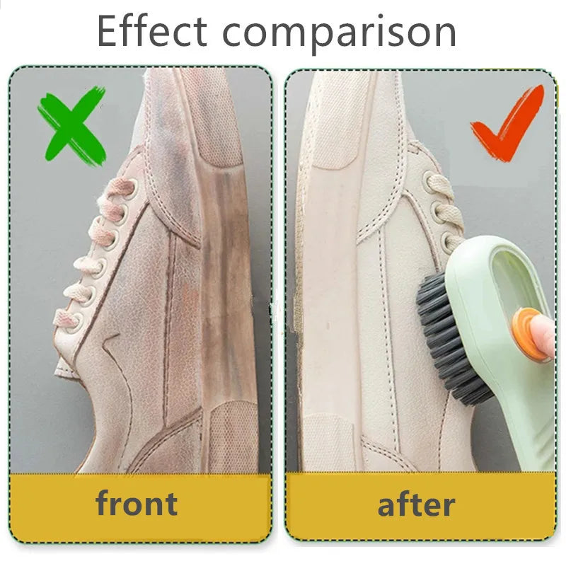 Household Soft Bristled Liquid Shoe Brush Special for Shoe Washing Long Handle Shoe Brush Clothing Brush Deep Cleaning Tools Qme