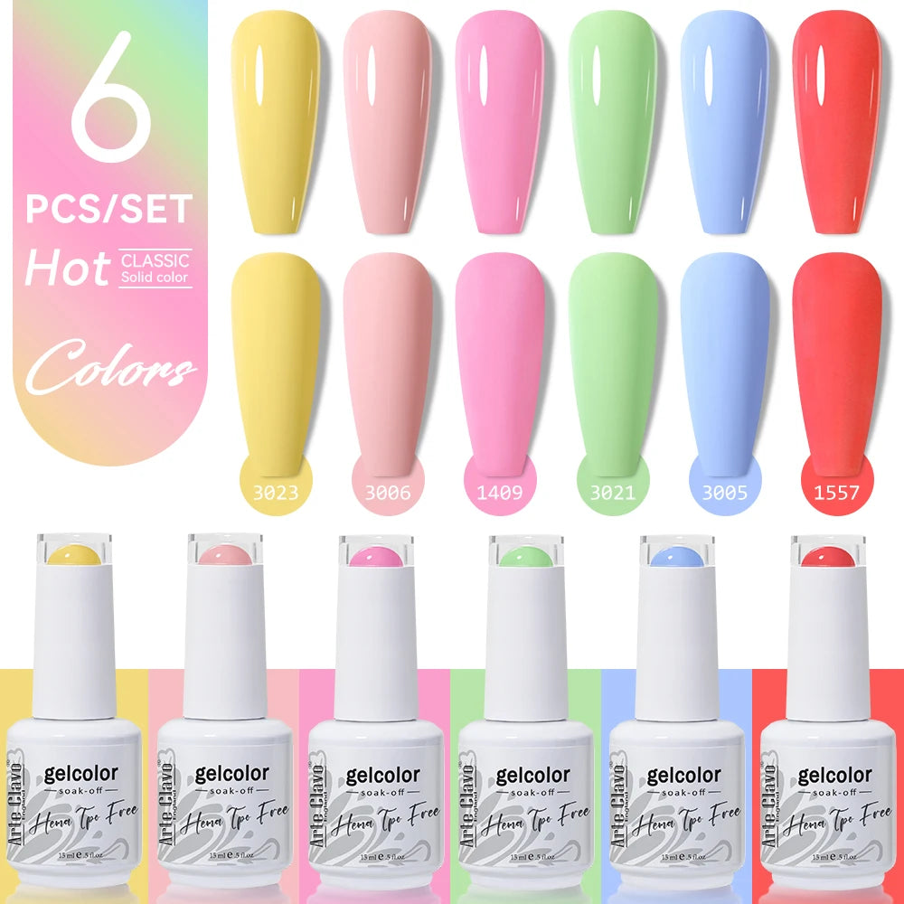 Arte Clavo Gel Nail Polish Milk Tea Popular UV Lamp Soak Off Art DIY Qme AC-ZBZH56-6B