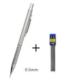 0.5 0.7 0.9mm Metal Mechanical Pencil with Eraser Set HB Lead Art Sketch Drawing Supplies Automatic Pencil Writing Stationery Qme 0.5mm set