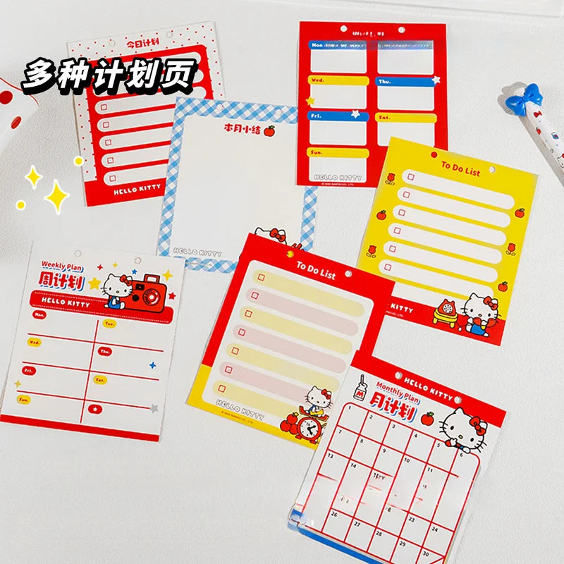 Hello Kitty Daily Planner Self-Discipline and Time Management Planner Stylish Notebook for Students Qme