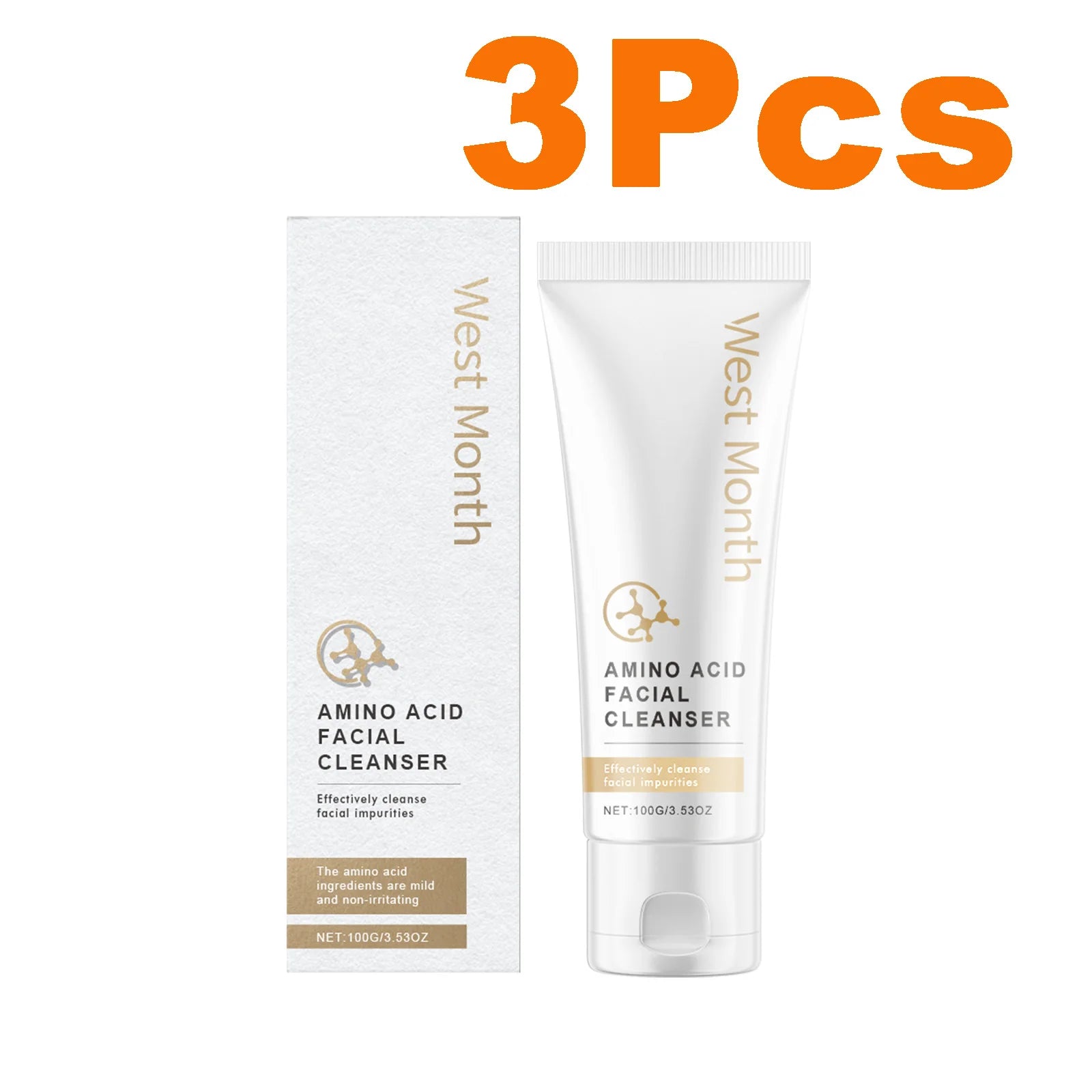Amino Acid Facial Cleanser Purify Pores Cleansing Reduce Blackhead Oil Control Brightening Softens Skin Moisturizing Face Wash Qme 300g Boxed
