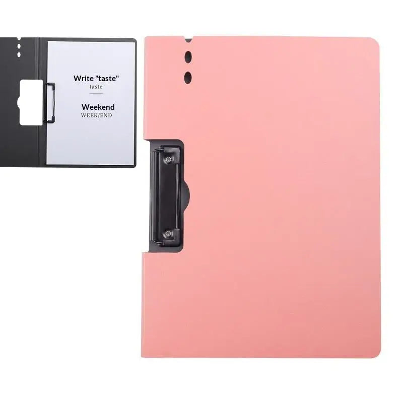 A4 File Folder Cover Document Organizer Clipboard Business School Qme Pink