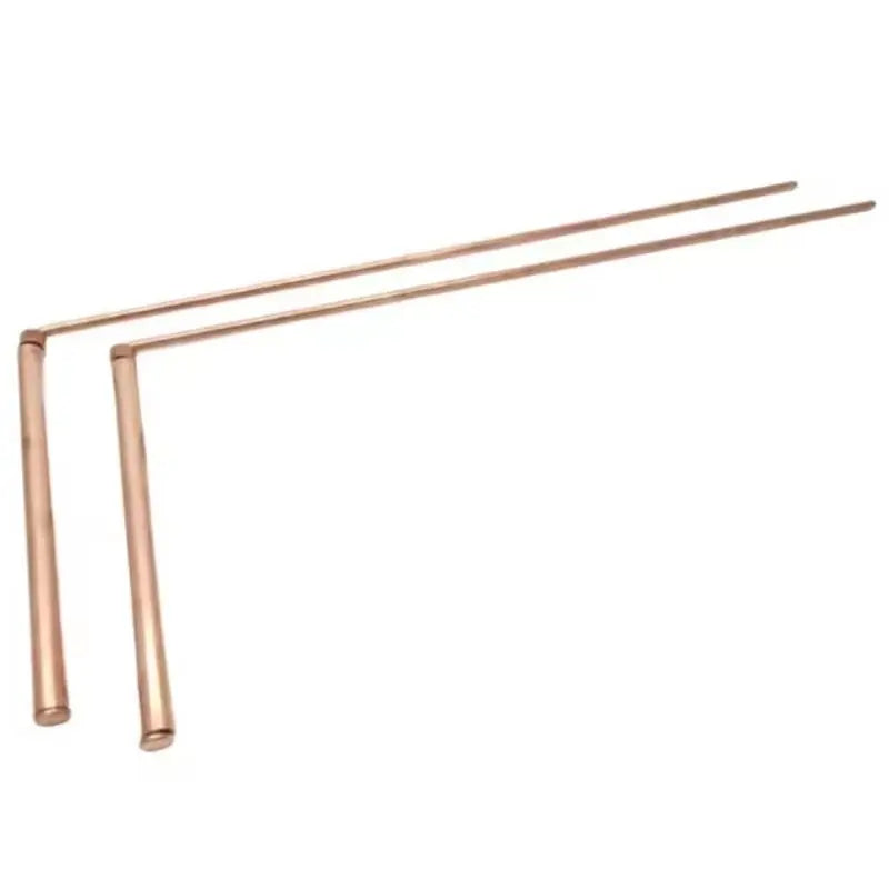 A02F-For Psychic Divination& Metal Detection- Copper Dowsing Rod Set For Finding Water& Minerals Qme