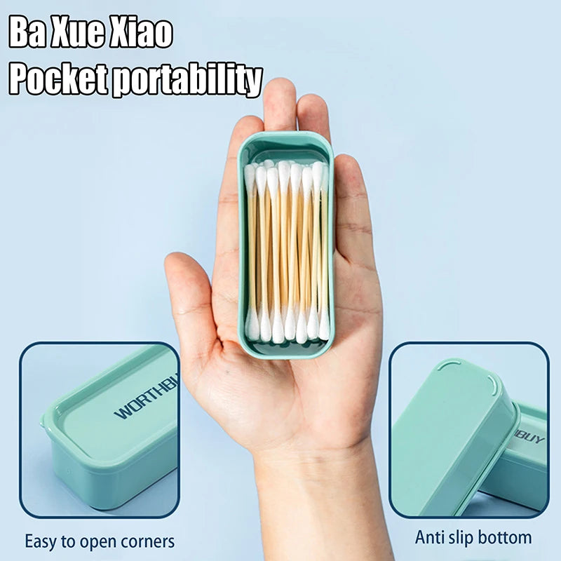 Portable Travel Box Cotton Swab Holder Case Detal Floss Jewelry Qme