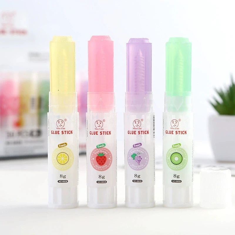1-4 Pcs Cute Colorful Style Glue Stick High Viscosity Glutstick Solid Glue Paper Sticker Stationery Office Supplies Qme