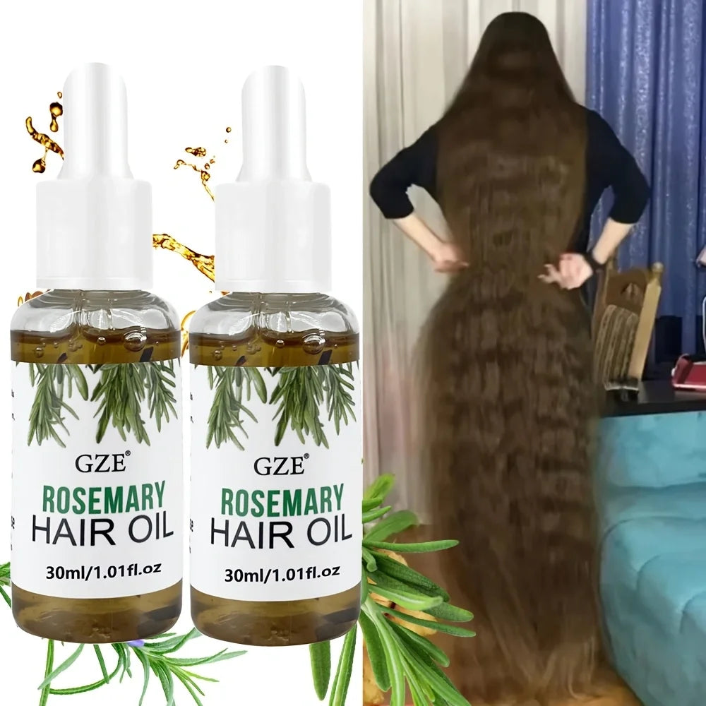 GZE Rosemary Oil For Hair Rosemary Scalp Hair Oil, All Type & Texture | Straight, Waves & Chemically Hairs Strengthens Qme