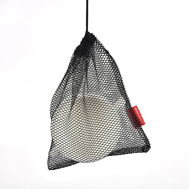 Nylon Mesh Drawstring Bag Cutlery Bottle Pot Pan Kettle Storage Qme