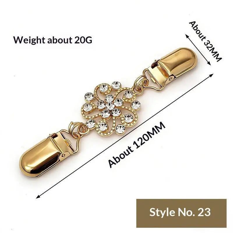 Elegant Sweater Clips Retro Back Cinch Shawl Cardigan Collar Clip