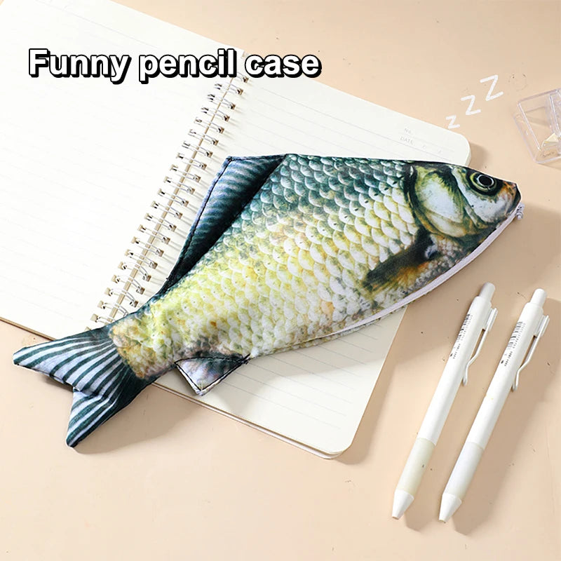 Creative Simulated Salted Fish Pencil Case Large Capacity Pencils Qme Default Title