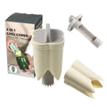 2-in-1 Fruit Pepper Corer Seed Removing Tool Portable Kitchen Utensil Qme Beige