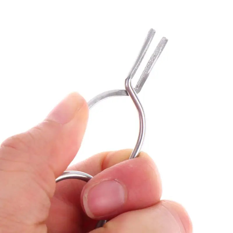 Stainless Steel Hackle Pliers Fly Tying Tool Clips Feather Wrapping Qme