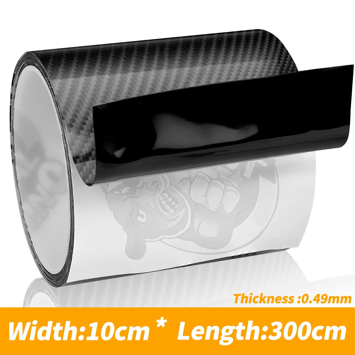 5D Carbon Fiber Car Door Sill Stickers Scratchproof Auto Bumper Strip Protect Tape - Durable Car Stickers for Vehicle Protection Qme 10cmX300CM