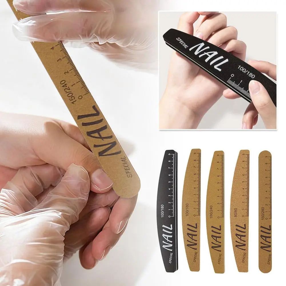 100 150 180 240 Grit Both Sides Nail Files Scale Line Reference Qme