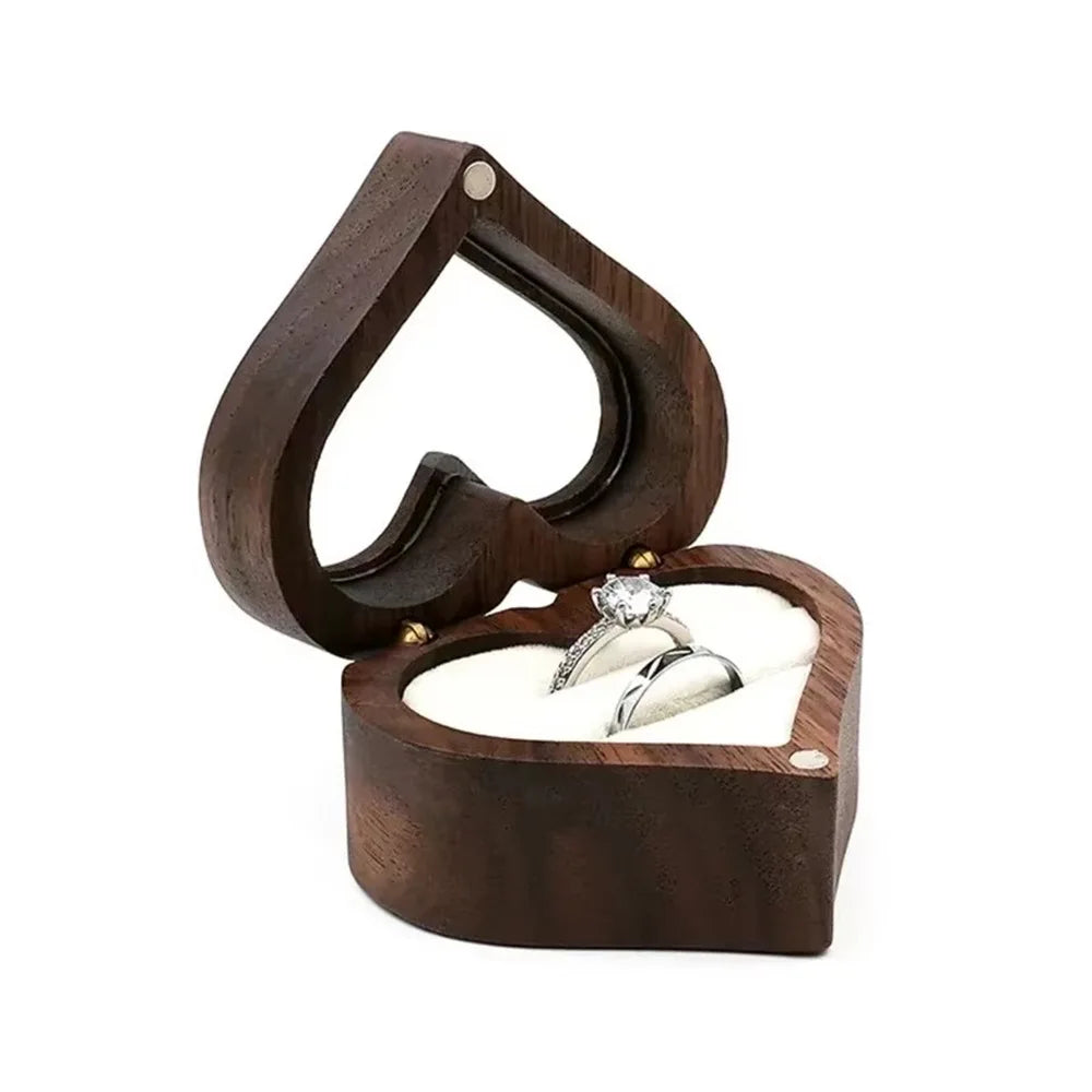 Premium Solid Wood Jewelry Organizer Black Walnut Display Earrings