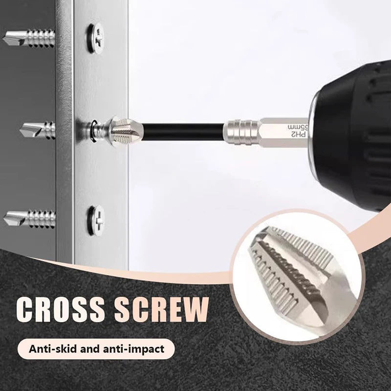 Magnetic Screwdriver Drill Bit Strong Durability Universal Anti-slip Qme