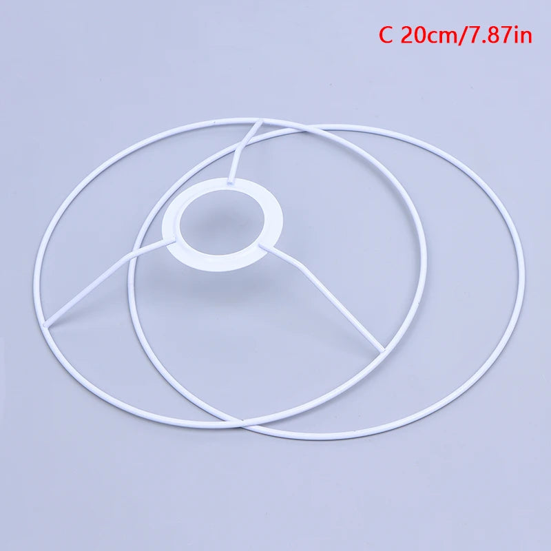 1Set Cylinder Vintage Lampshade Lamp Iron Lamp Frame Shade Accessories For E27 Lamp Socket Chandelier Qme C