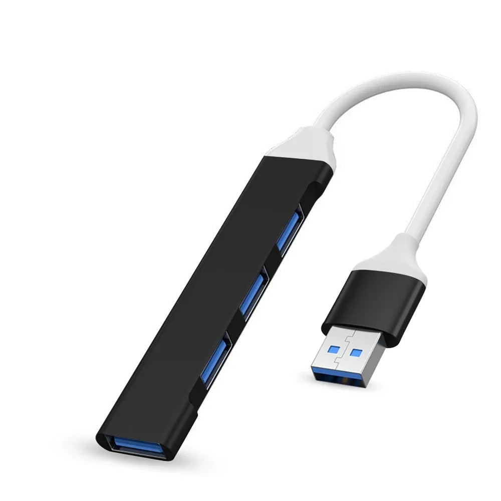 4-in-1 USB C Hub 3.0 Adapter High Speed Transmission USB Docking Station Multi Function Wire Divider For PC Computer Notebook Qme Black USB