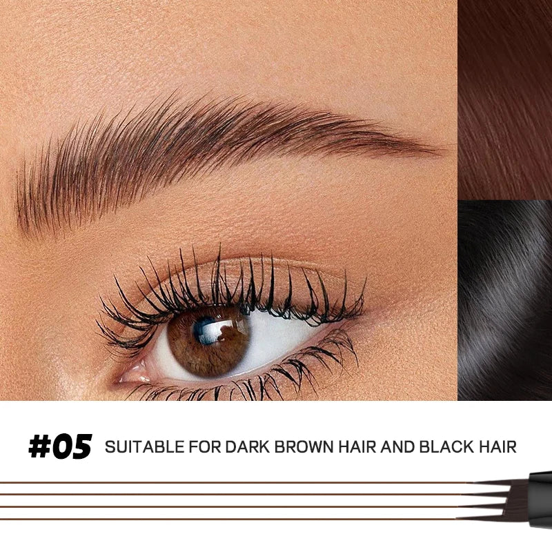Liquid Four-pronged Eyebrow Pencil Extremely Fine Long-lasting Qme 05